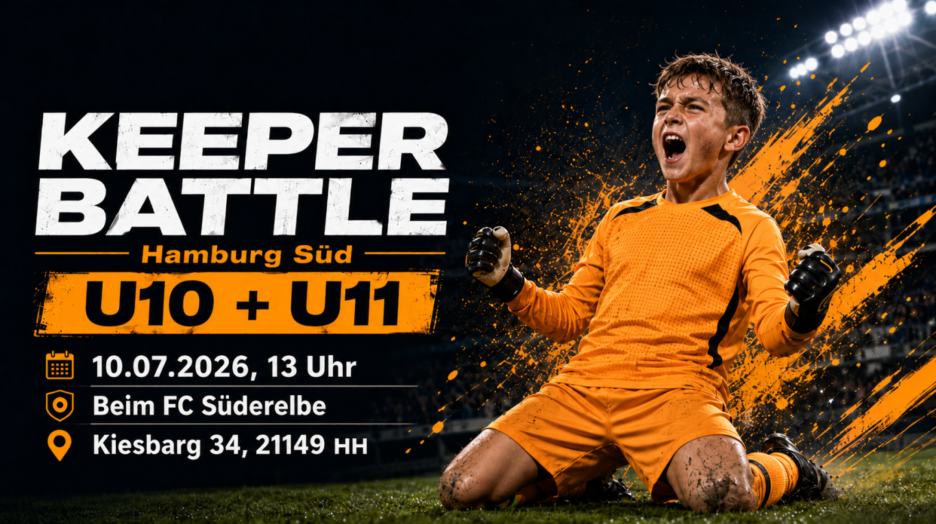 Keeper Battle Hamburg Süd für U10 und U11 Torhüter beim FC Süderelbe am Kiesbarg 34 in Hamburg